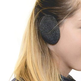 KMDJG818 Bandless Earcaps Ear Muffs,Soft Winter Ear Warmers for Cold Weather Ear Covers for Men and Women Fleece Winter Outdoor 3 Sizes Carbon Black