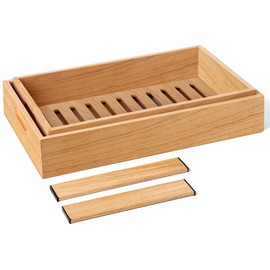 DXXULL Spanish Cedar Cigar Tray,Adjustable Cedar Wood Dividers, Special Storage Drawer for Cigar Maintenance, Cigar Humidor Storage, Compatible with Most Mainstream Humidor Cigar Box (2 Piece Set)