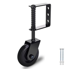 5 Inch Heavy Duty Farm Gate Support, Outdoor PVC Fence Helper - Spring Loaded, Swivel 360, 220 Lbs Capacity, 1 Pack