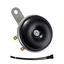 FARBIN - Bocina eléctrica para motocicleta, de 3.1 pulgadas, 12 V, 110 db, impermeable, redondo, bocina de disco de metal pequeño para motocicleta, ciclomotor y moto