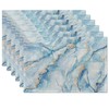 Blue Marble Pattern Placemats Set of 6,Table Mats Non-Slip Heat