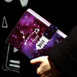 Constellation Diary with Lock, Diary for Women, Men, Girls, Boys, Teenagers, Children, Refillable Password Notebook, Best Birthday, Christmas, Size A5 (21 x 15 cm)