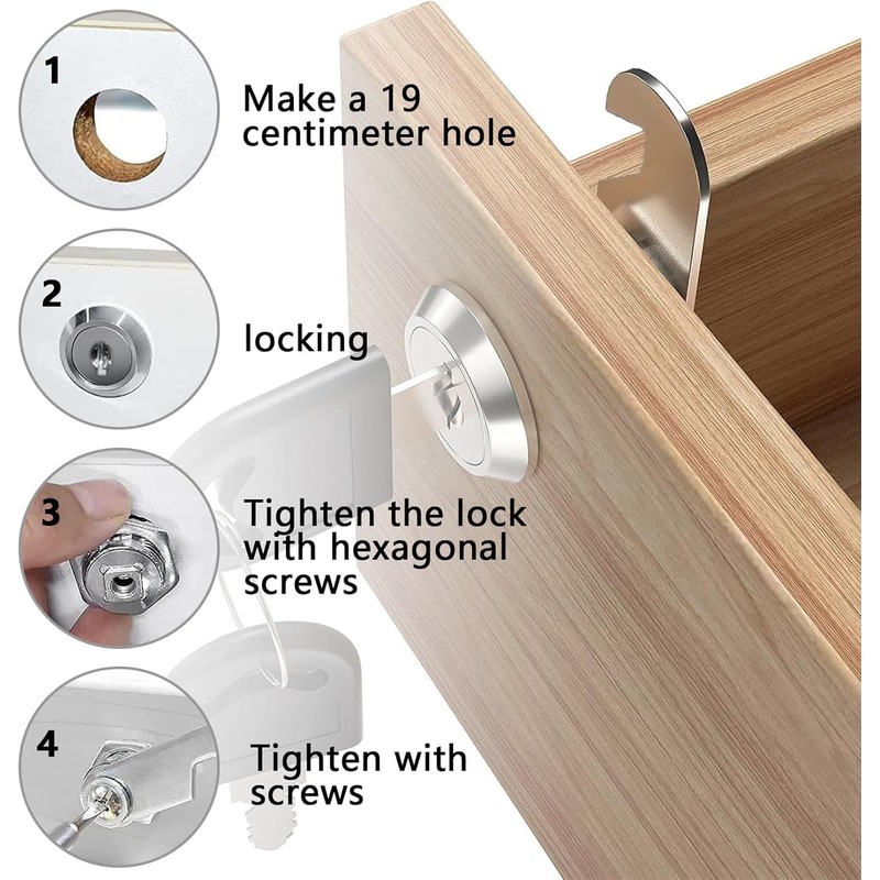 Letter Box Lock, Comes with 6 Keys and 6 Different