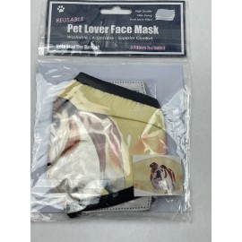Pet Lover Bulldog Lover's Face Mask Double Stitch Triple Filter High Quality