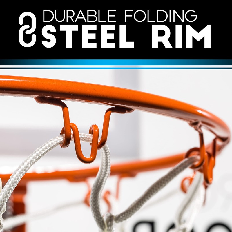 Franklin Sports Wall Mounted Basketball Hoop – Fully Adjustable –