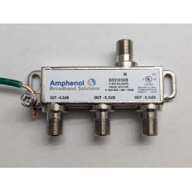 Amphenol Broadband Solutions 3-Way Balance -5.5db Loss Digital Splitter BDS103HB