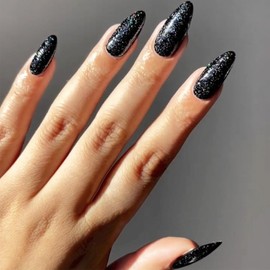 Light Pink Chrome Press on Nails Medium Almond, Stiletto Fake Nails with Bling Design, Gel Glue on Nails for Daily Party Wear, Glossy Mirror Metal Acrylic False Nails Stick on Nails for Women Girls