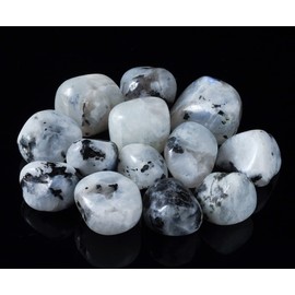 Crocon Rainbow Moonstone Tumbled Stones and Crystals Bulk 13 Pieces Set for Chakra Reiki Crystals Polished Stones Gemstones and Crystals Tumble for Gift Home Decor