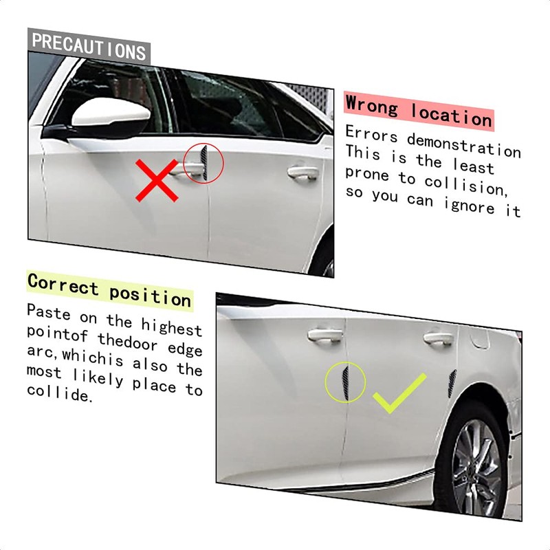 TANGSEN Vehicle Protector Carbon Side Door Guard Scratch Hiding Protection