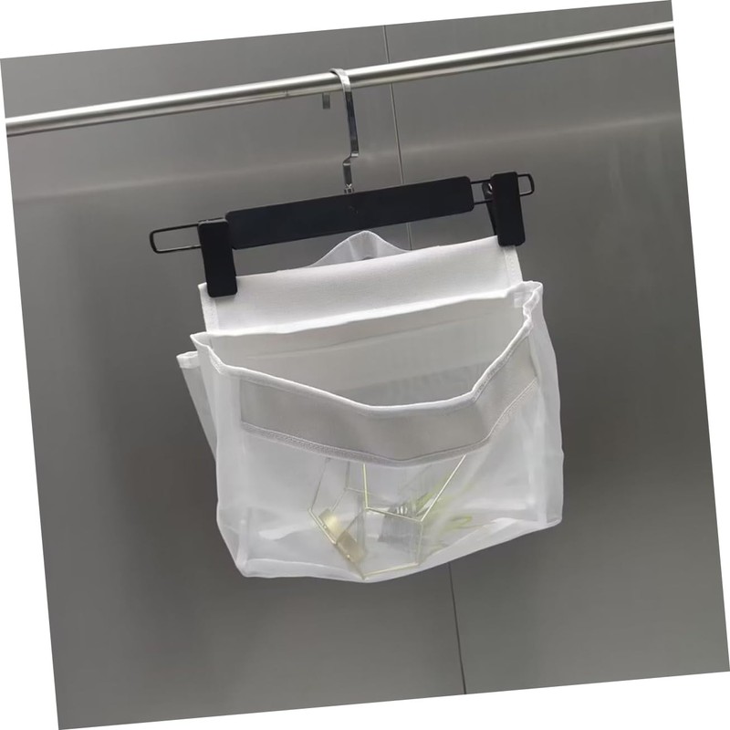 WOONEKY Bath Toy Organizer Saddle Shape Mesh Bag Wide Opening
