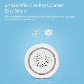 Home Security System, Smart Siren Alarm 90db 8 Sounds App Controlled Wireless Alarm with Sound and Light Alarm for Home Security/Intrusion/Burglar Alarm, No Hub Required (ZigBee)