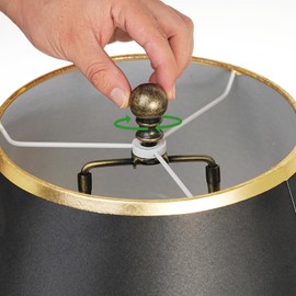 Ball Lamp Finial Cap Knob for Lamp Shade Top,Solid Lamp Finial Caps,Heavy Metal Top Screw Finial for Black Lamp Shade Holder Antique Brass Lamp Harp (Bronze / 2-Pack)