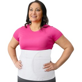 Armstrong Amerika Wide Abdominal Binder Belly Wrap – Plus Size Postpartum Tummy Tuck Belt Provides Slimming Bariatric Stomach Compression or to Help Hernia or Post Surgery Healing & Support (L/XL)