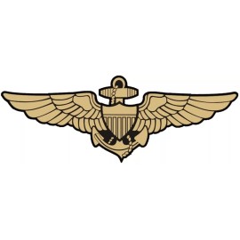 BIKERSTUFFUS AVIATOR WINGS - AVIATION LOGO BUMPER STICKER TOOLBOX STICKER LAPTOP