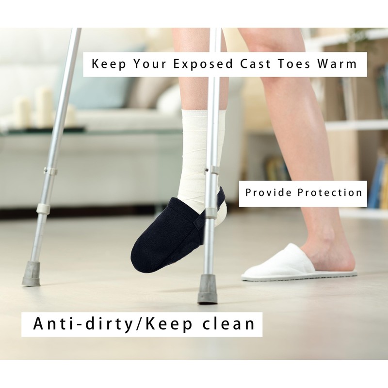 Protective Foot Cast Socks Toe Covers Soft Warm Cast Toe