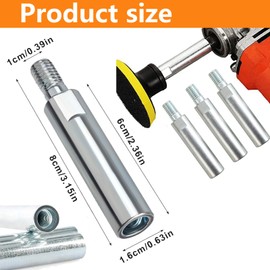 2pcs Angle Grinder Extension Rod, M10 Thread Adapter for Polishing Machine, Upgrade Lever for 100 Type Angle Grinder and Polisher, Includes Angle Grinder Extension Shaft and Rod