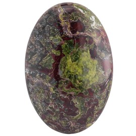 Nupuyai Dragon Bloodstone Palm Worry Stone for Therapy, Oval Pocket Massage Stone Healing Crystal for Meditation 6cm