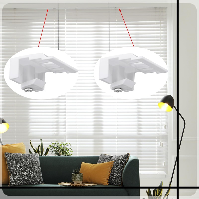 Wonderjune 6 Pcs Mount Bracket Holder for Pleated Cellular Shades