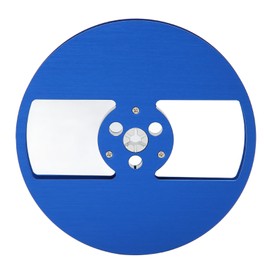 1/4 7 Inch Empty Reel Aluminum Alloy 2 Hole Opening Machine Part Tape Takeup Reel for TEAC Blue