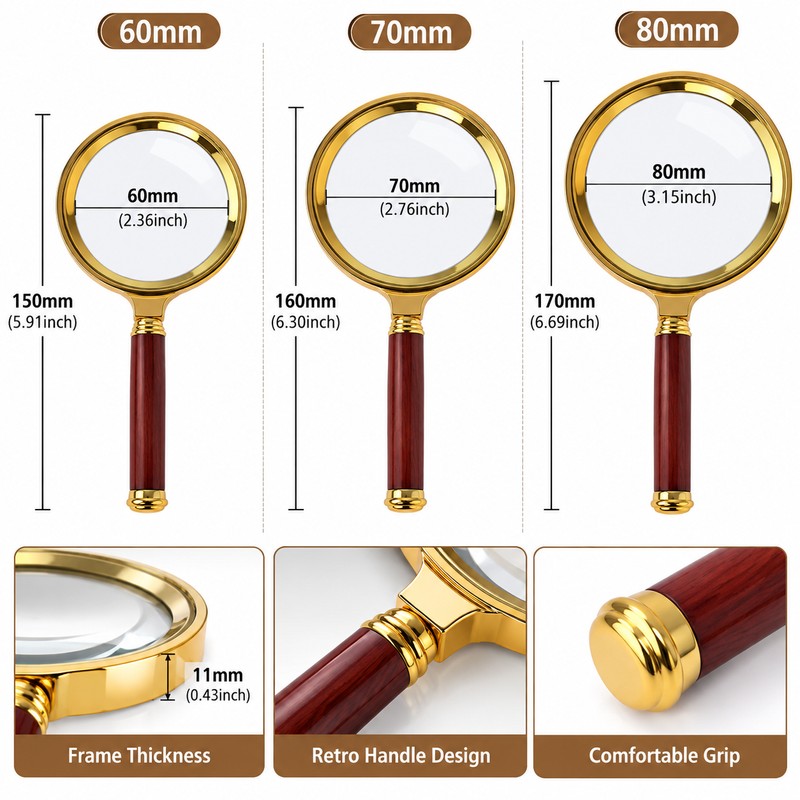 10X Handheld Magnifying Glass for Reading & Detail Inspection –