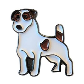 GBJUK Jack Russell Terrier Enamel Pin Lapel Badge with Butterfly Clasp Back