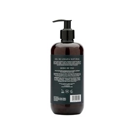 Hierbana Gel de Linaza Natural. La fijación que tu cabello necesita, potenciada por el omega 3 que te proporciona la Linaza. Ideal para todo tipo de Cabello (500 ml)