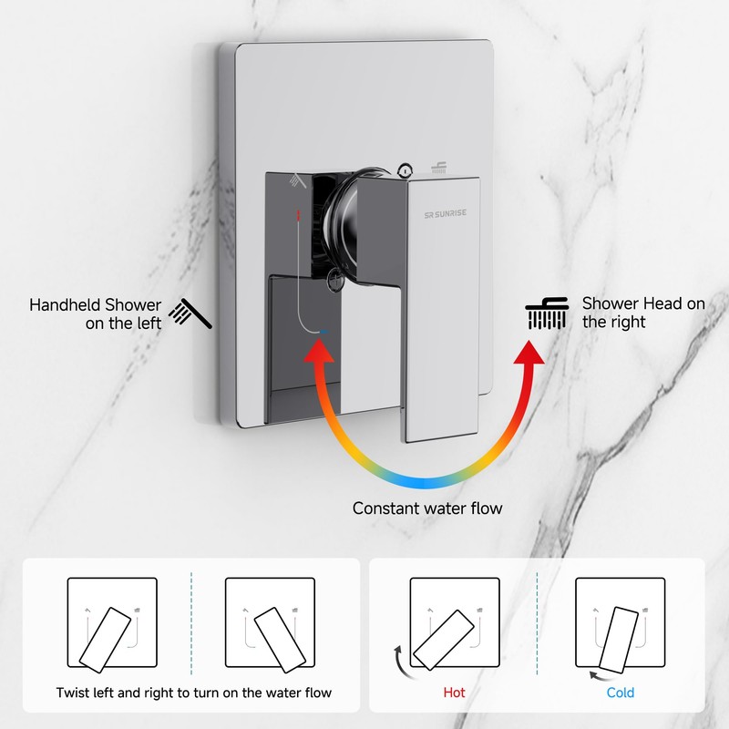 SR SUN RISE Shower Faucet Set & System - 12