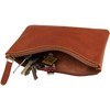 Wildery® #WI707 Small Real Leather Bank Folder with Zip Wallet