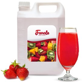 Fanale Premium Flavoring Concentrated Syrup for Bubble Tea | Strawberry Flavor Syrup | for Boba Tea, Smoothies, Slushes, Desserts | 11 pound Pack of 4 | SRP010-CS