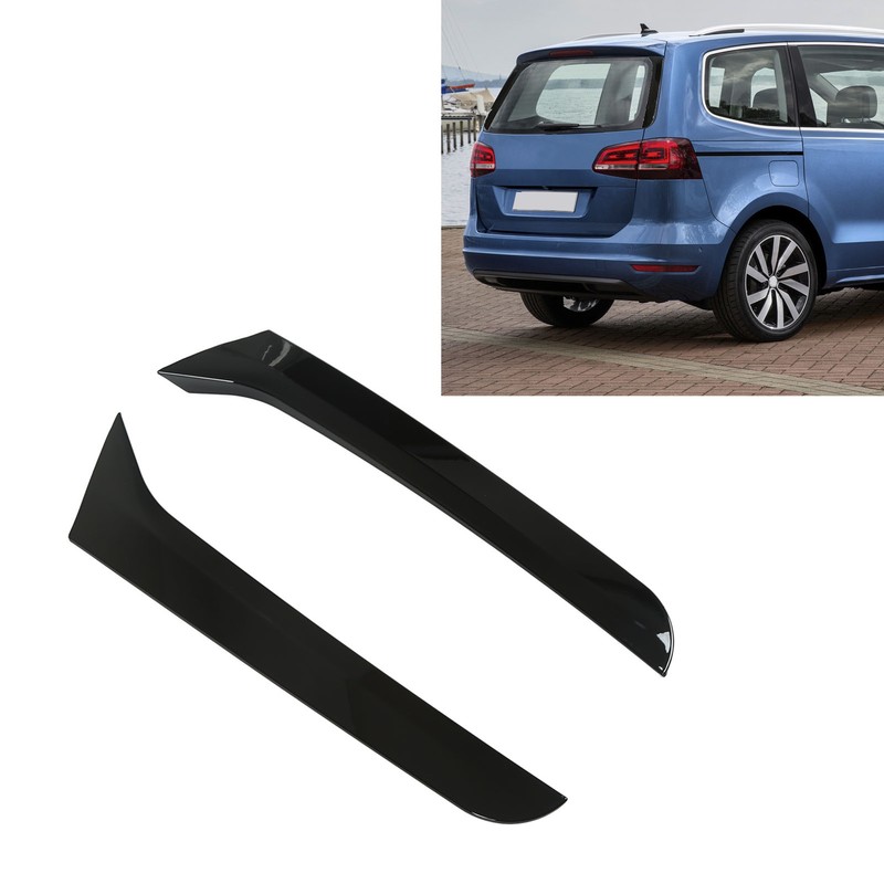 2 Pcs Rear Window Spoiler Glossy Black Left Right Side