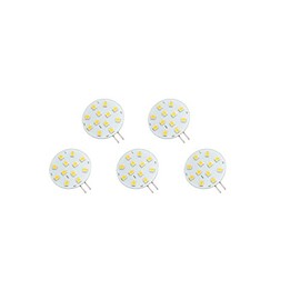 Rolux LED Pin Base 2.5 W Set of 5 Warm White Even Lighting 80RA 3000K 330LM Replaces 20W Halogen Not Dimmable 10-30V
