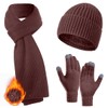DEESTE Kit de Gorro, Bufanda y Guantes para Frio, Gorros