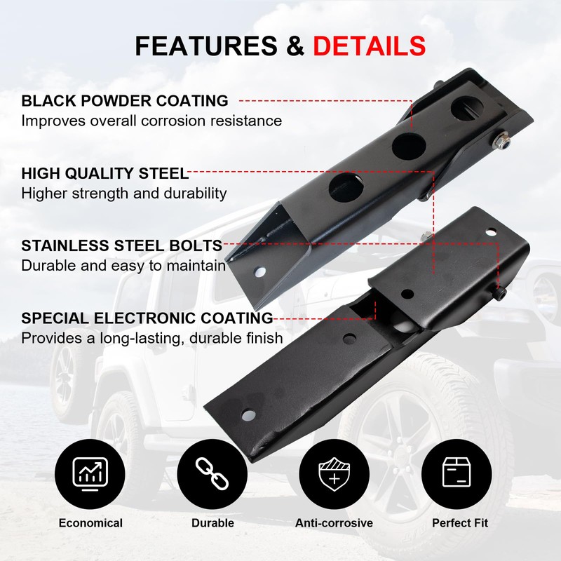 ETL INDUSTRIES Steel Tailgate Hinge Set Reinforced Heavy Duty -