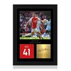 Declan Rice A4 Framed Photo Display - Reproduced Digital Signature