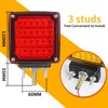 WUSHIXAN 2Pcs Amber/Red Double Face Led Turn Signal Light with