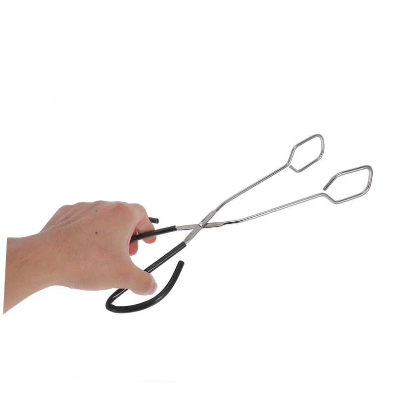 BIUDECO 2Pcs Long Handle Outdoor Tongs Heavy Duty Firewood Scissor