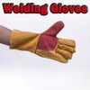 Welding Gloves, Length 35 cm, Leather Welding Gloves, Protective Gloves,