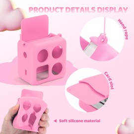 Protective Cover Carrying Silicone Case Compatible with Yoto Mini Audio Player (2024 Edition) (Pink)