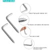 YXQ 50pcs Square Bend Hooks,M3.7-40x15mm Self-Tapping L Shape Right Angle