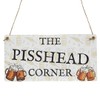 Second Ave Funny Corner Wooden Hanging Rectangle Home Bar Garden