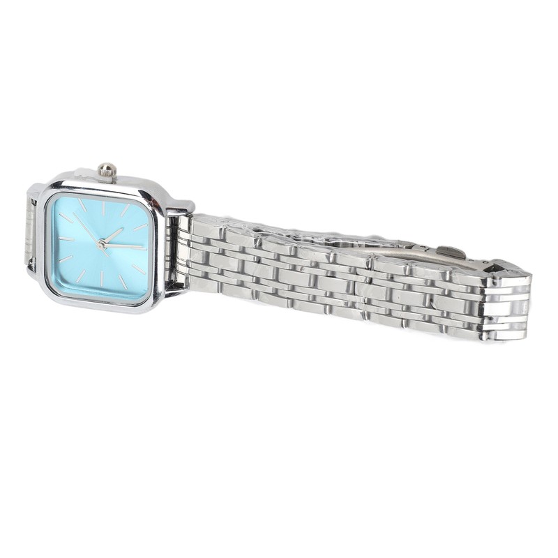 Women Quartz Watch Alloy Steel Strap Stylish Waterproof Ladies Square