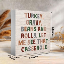 Vintage Fall Wooden Box Sign Funny Fall Decor Desk Decor Thanksgiving Fall Decorations for Home Farmhouse Kitchen Table Bookshelf Rustic Plaque Block Sign Decorative Thanksgiving Autumn Decor