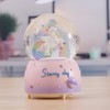 Sethruki Unicorn Music Snowball, 3.94 Inch Automatic Snowfall Music Box,
