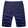 HORSSLE - Pantalones cortos de lino para hombre, estilo casual,