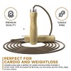 Skipping Rope by Athletics Gear, Pure Wood Handle and Premium
