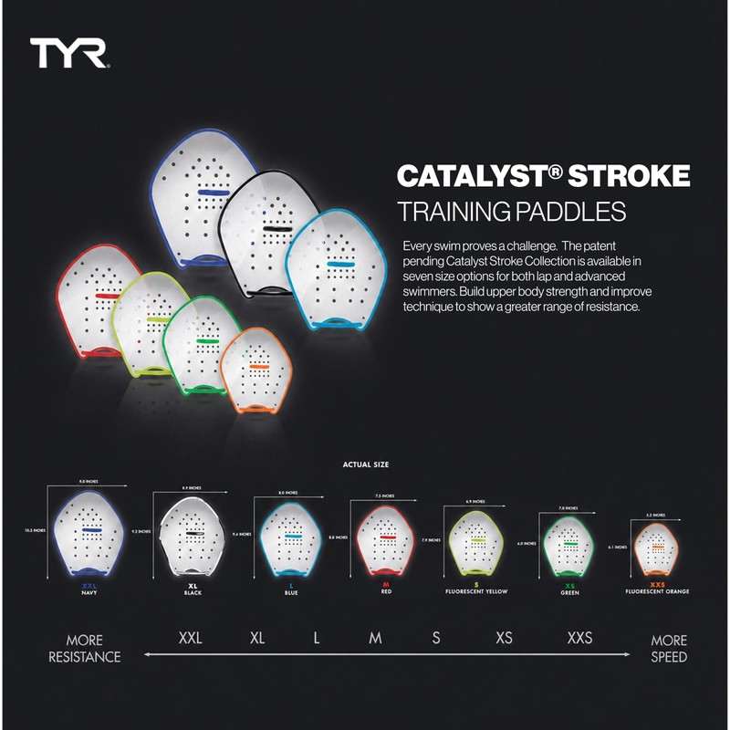 TYR Unisex Adult catalyst stroke training paddles Training Paddles -