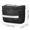 Unbranded Bike Basket Bag Large Capacity Bike Handlebar Bag Detachable