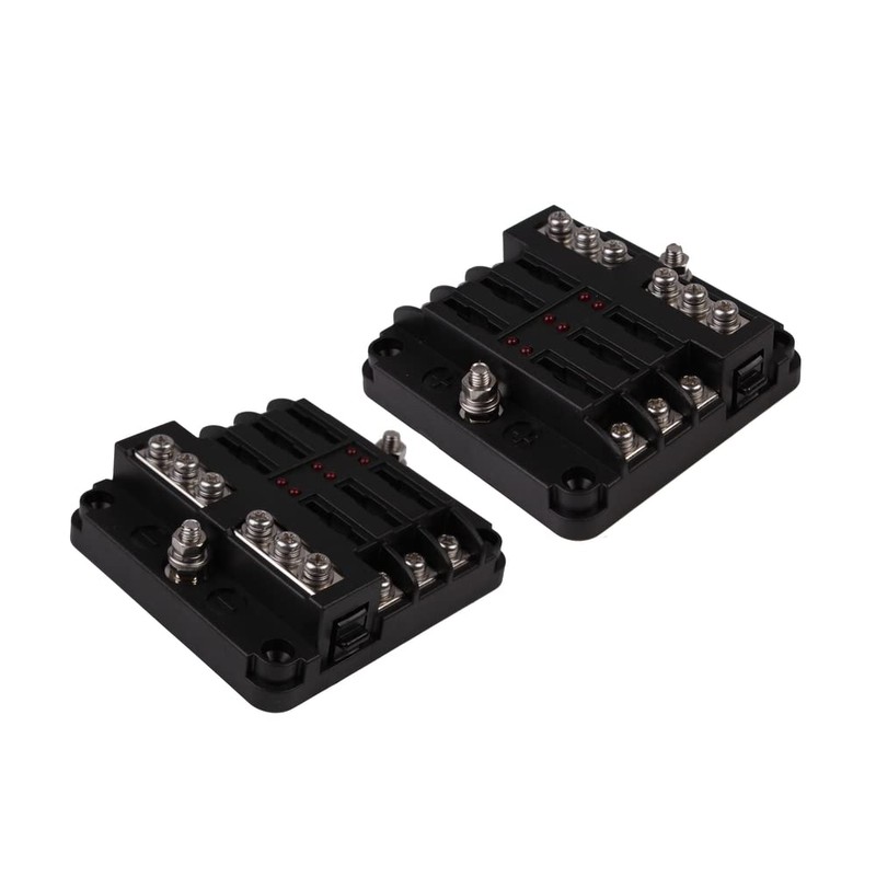 edi-tronic Car Fuse Holder Fuse Box 6-Way with Fuses Truck