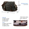 [Upgraded] Vintage Canvas Messenger Bag Large Book Laptop Shoulder Bag