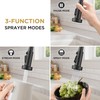 FORIOUS Black Kitchen Faucets with Sprayer, Stainless Steel Sink Faucet